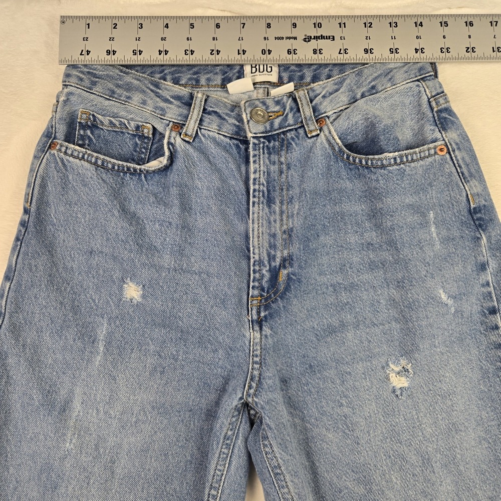 BDG Urban Outfitters Women's Mom High Rise Jeans Size 28 Light Wash Straight Leg - Picture 11 of 13